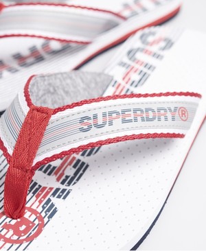 Superdry Trophy Férfi Papucs Fehér | KULFB4936